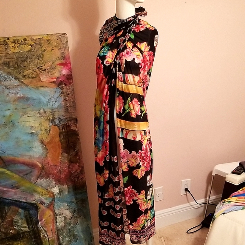 CAMILLA PAINTED LAND LONG SORONG CONVERTS DRESS COLLECTIBLE unicorn 🦄 CAPE ALSO - Picture 13 of 17